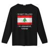 Mens I M Not Yelling Lebanese Habibi Lebanon Flag Round Neck T Shirt Black 2X Large Vintage Washed Versatile Comfortable