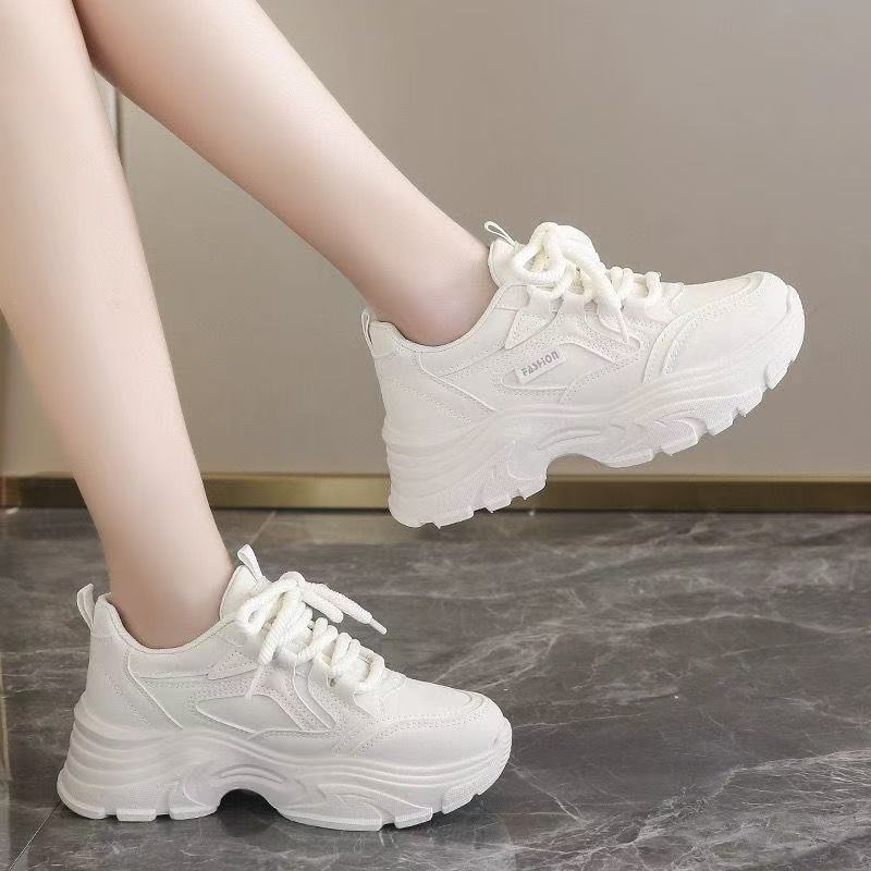 Dad Shoes Girl 2025 New Student Breathable Mesh Shoes Korean Edition Trendy Versatile Thick-soled Women's Shoes