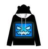 Dětská mikina Angry Geometry Dash pro chlapce Dívčí mikina Harajuku Streetwear Hip Hop Kawaii Cat Ear Pullover s kapucí