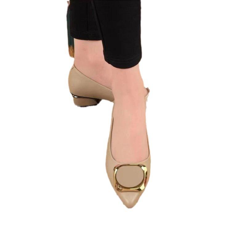 Leder einzelne Schuhe Damen niedriger Absatz Temperament Arbeit professionelle Schuhe weiche Sohle niedriger Absatz Frühling und Sommer kleine Lederschuhe 2025 weiches Lede
