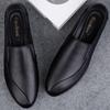 Fashion Luxury Brand Soft Soled Comfortable Loafers Elegant Brown Men's Flat Casual Shoes Office Commuting Men's Work Shoes Versatile
