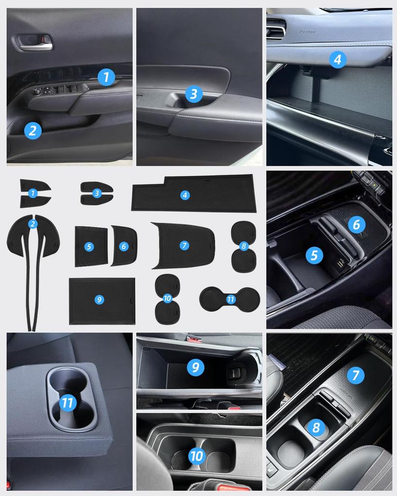 LANGBEAN Toyota Aqua MX Series Exclusive Interior Rubber Mat Mat Door Pocket Mat Scratch Prevention Noise Prevention Interior Parts Aqua Accessories