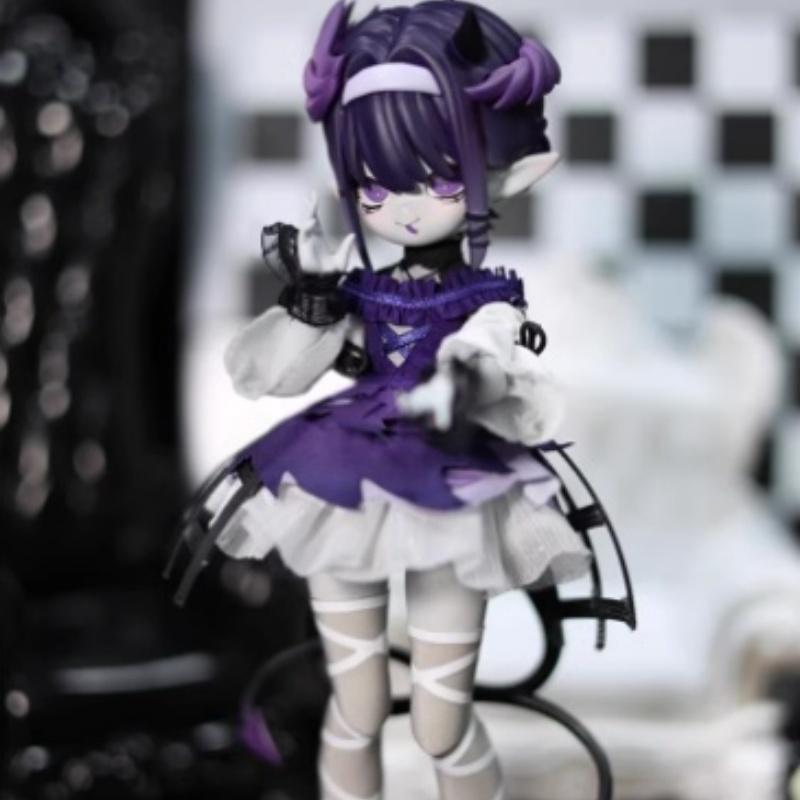 In Stock Genuine 1/8 Bjd Devil'S Horns Movable Doll Blind Box Ornament Figurine Doll Cute Figurine Birthday Gift Decoration