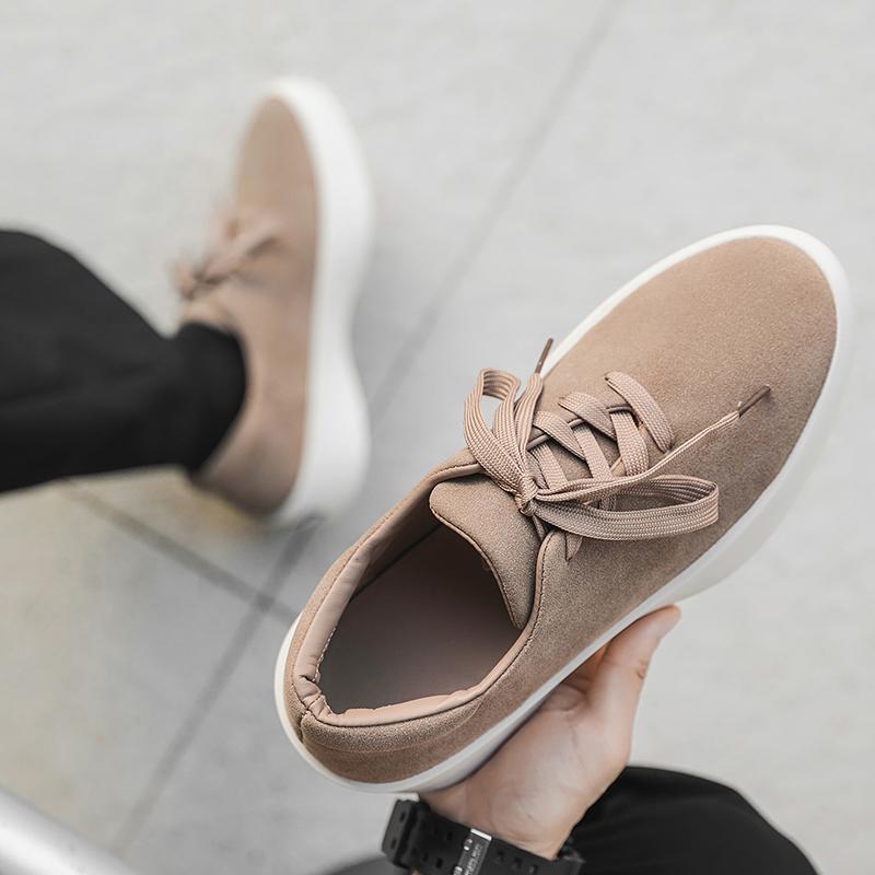 New Korean Suede Men's Sneakers Casual Soft Comfort Breathable Non Slip Fashion Holiday Gifts Preppy All Season Walking Training