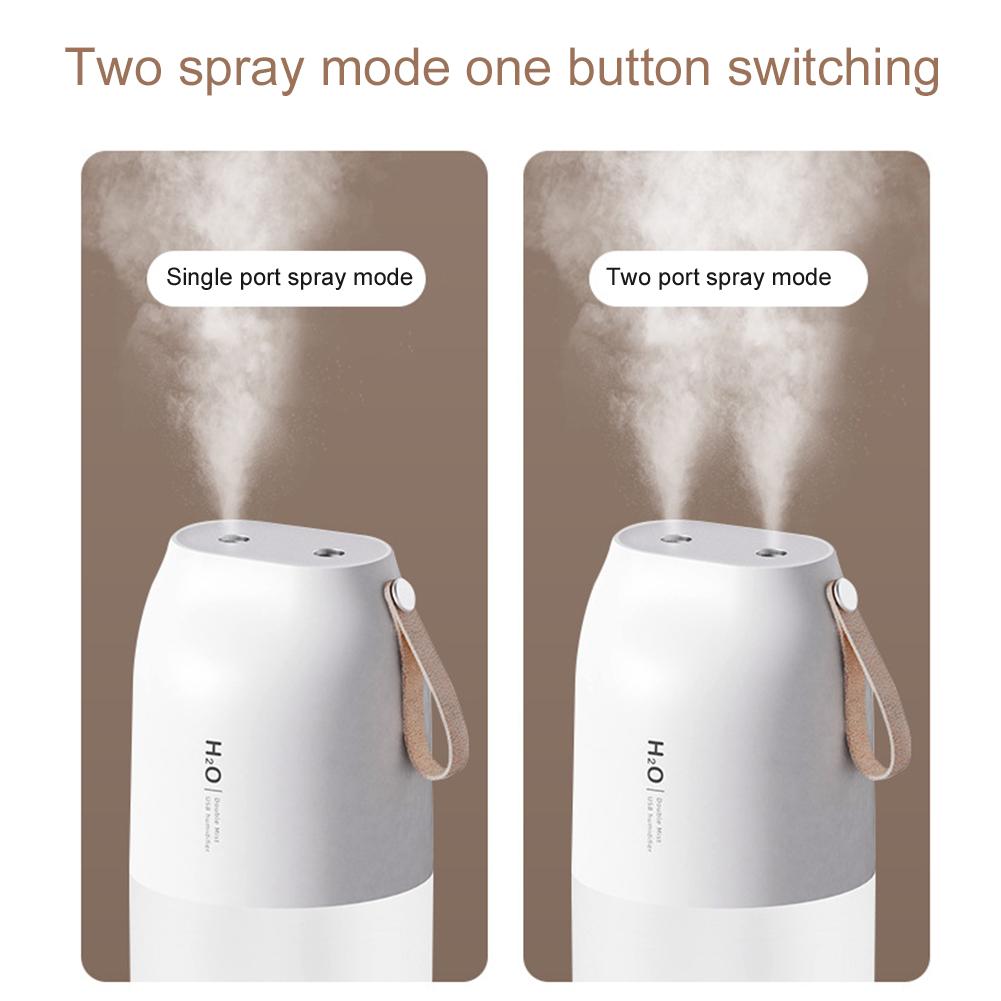 Luftbefeuchter Haushalt 300ml Großes Fassungsvermögen Nebelbereiter Doppelspray Kabellos Ultraschall Aroma Diffusor Farblicht Vernebler