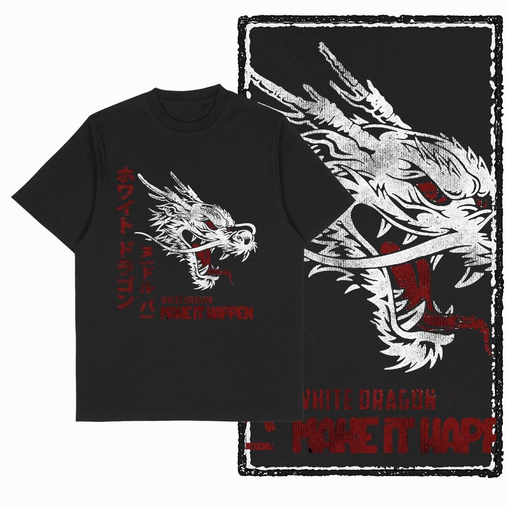 2026 HOT SALE Men Women Dragon Graphic Printed T-shirt BLACK Big Size Cotton Streetwear Tshirt for Men Vintage T-shirt Cool Tee Shirt Short Sleeve Top
