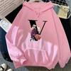 Autumn Winter Womens Hoodies Casual Letters A-Z Printing Sweatshirts Sportswear Outdoors Sports Jogging Woman Clothing New Tops