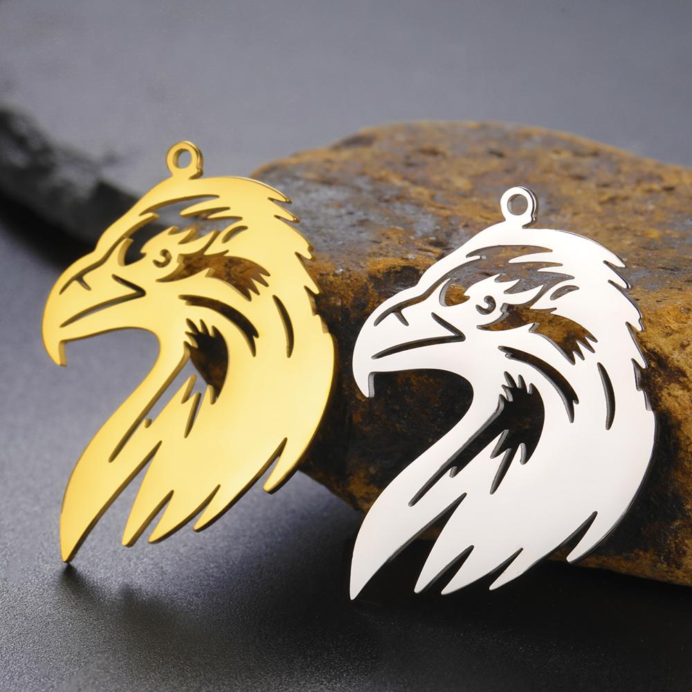 Dawapara Gothic Witch Raven Animal Bird Pendant Eagle Crow Owl Charm for Jewelry Making Stainless Steel Accessories
