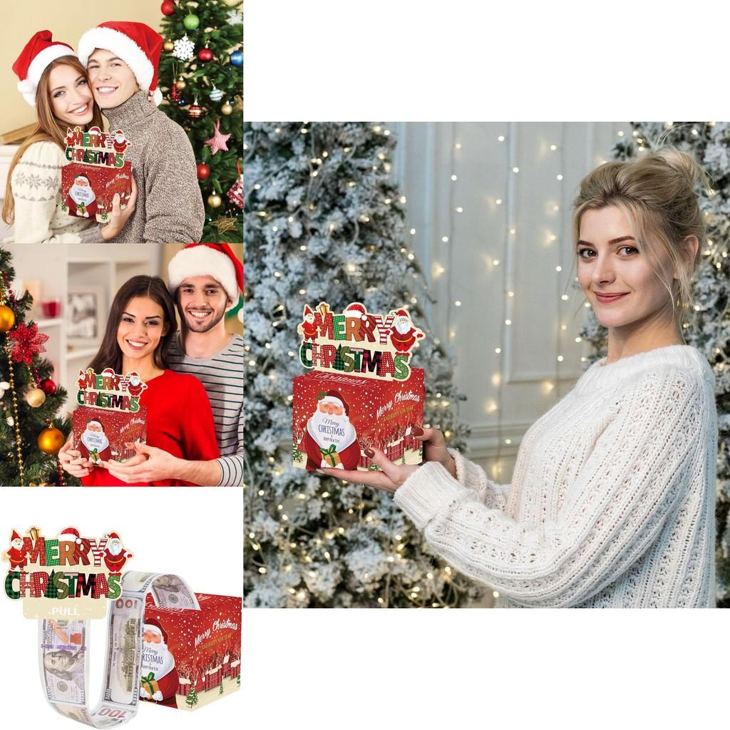 Christmas Santa Claus Collection Box With Red Gradient Paper For Holiday Party Decor And Gift Giving