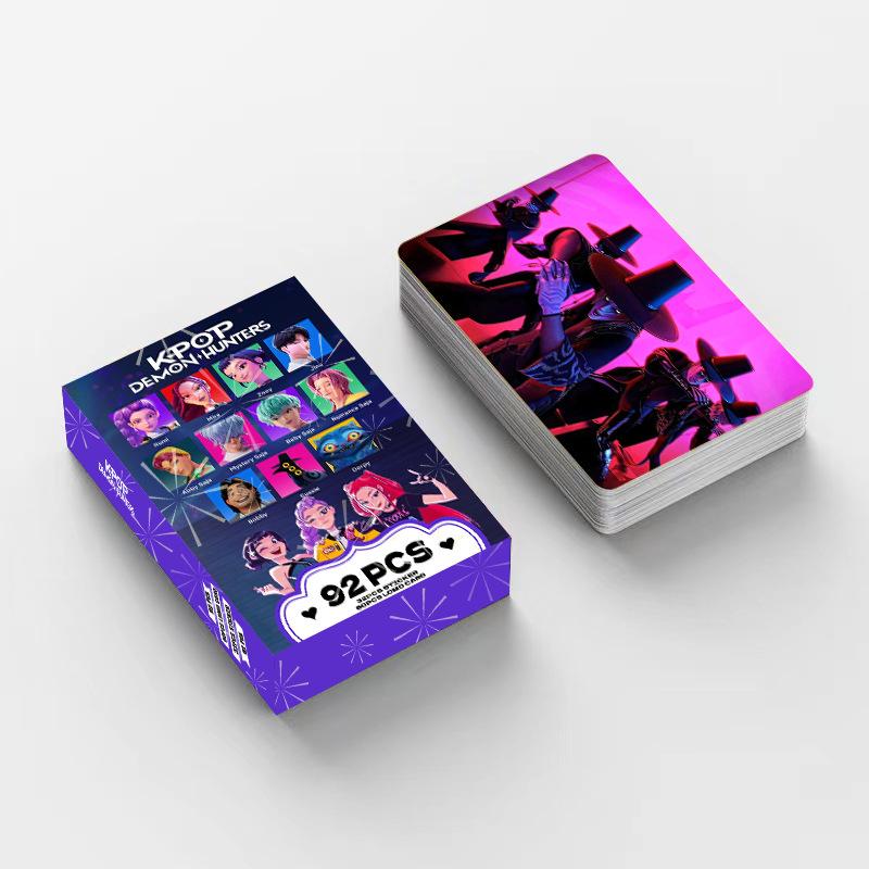 K-Pop Demon Hunter Girl Group Holographic Cards - 92-Piece Anime Collectible Set For Fans Of K-Pop Merch/Trading Card Games