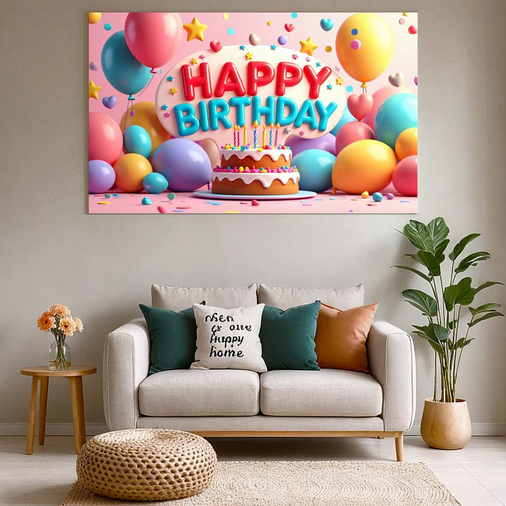 Lightweight Cake Banner Event Supplies Balloons Decor For Gathering Party Adult