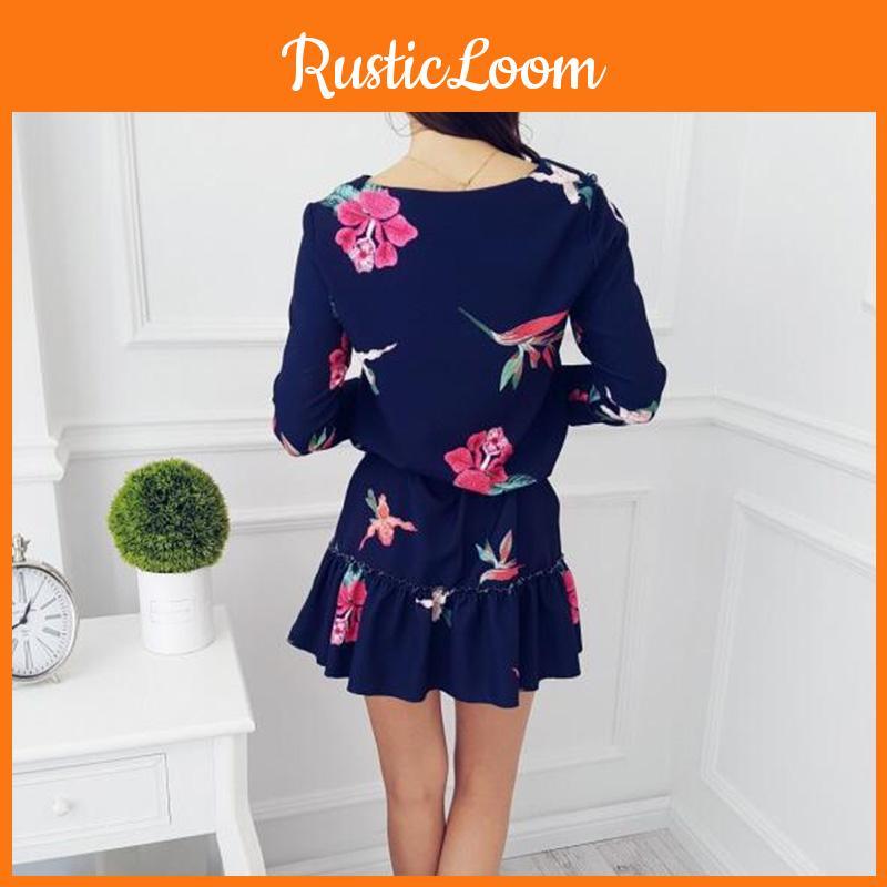 Premium Quality Fashion Women Long Sleeve Bodycon Casual Party Evening Mini Dress