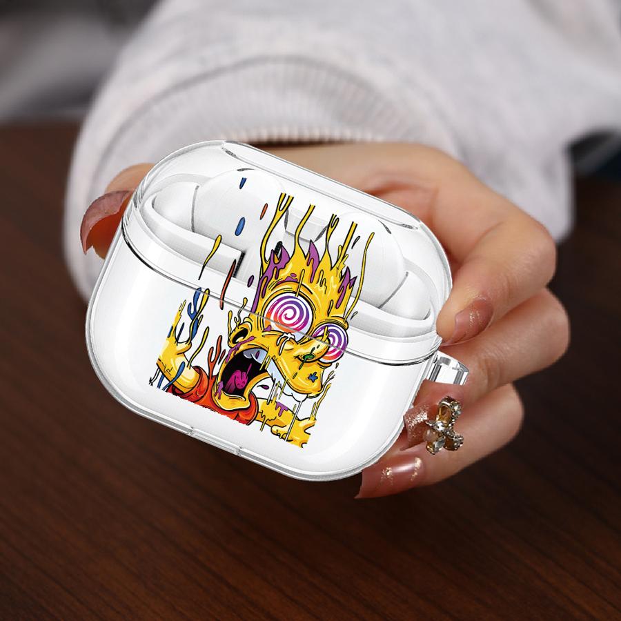 

The Simpsons Funny Clear Earphone Cases Cover With Hook Case For Samsung Galaxy Buds 4Pro 2 3 FE 2Pro 3Pro 4 Pro Live Buds 2 Pro