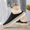 Summer Casual Men's Shoes Linen Sewing Comfy Light Loafers Men Espadrilles Flat Slip-on Driving Shoes for Men Zapatos De Hombre