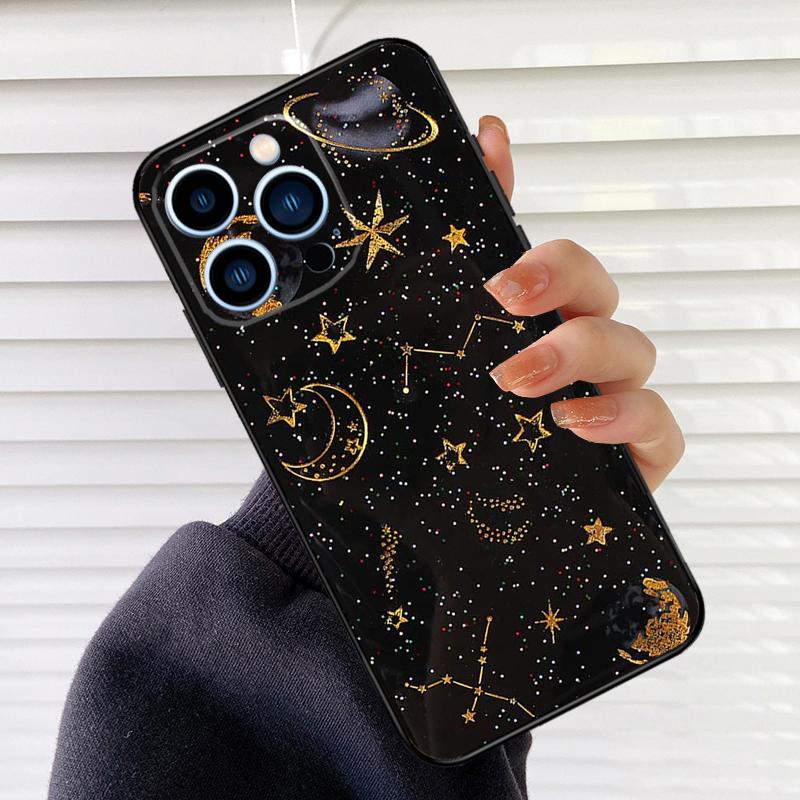 

Suns Moons Clouds Astrological Phone Case For iPhone 16 14 13 12 11 15 17 Pro Max mini 15 16 Plus 16e 17 Air Cover Fundas iPhone 11Pro MAX