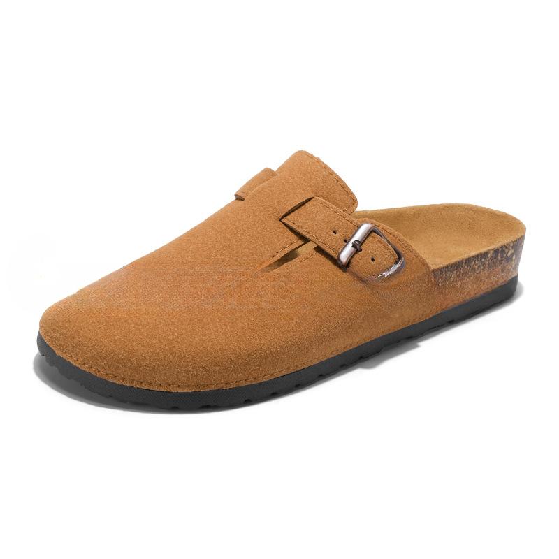 Fashion Summer Fashion Men's Women Suede Slippers Sandals With Arch Support Home Mules Cork Insole Sandals Casual Shoes Chaussures Femme