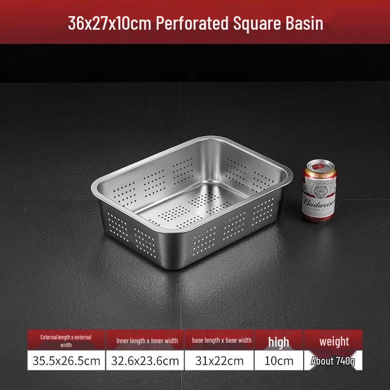 

Flat Bottom Square Draining Vegetable Basin
