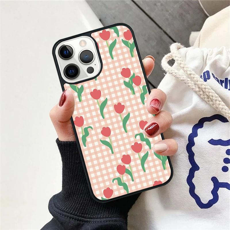 Tulips Flower Spring Phone Case For iPhone 17 Air 15 16 Cover  11 13 14 Pro Max 12 Plus Max Fundas