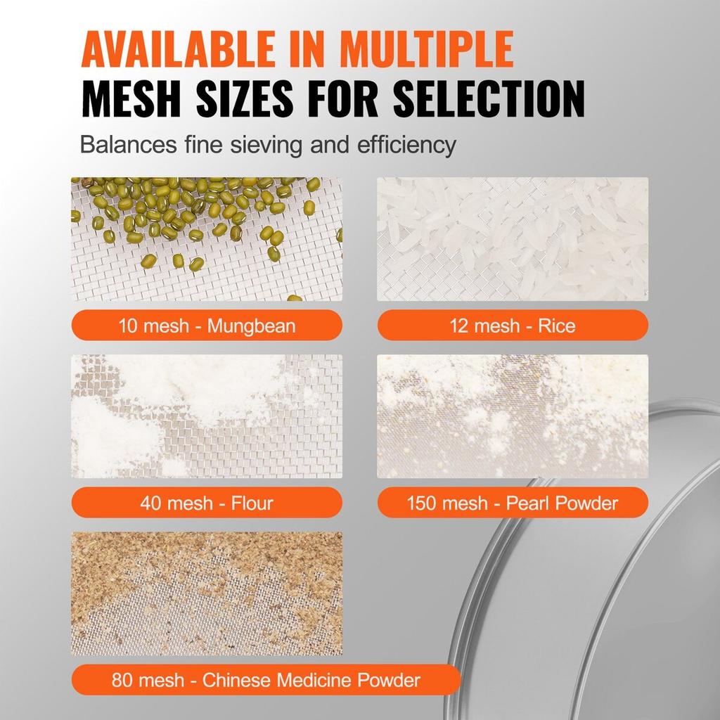 Flour Sieve Fine Mesh Stainless Steel 150 Mesh Flour Sifter for Baking