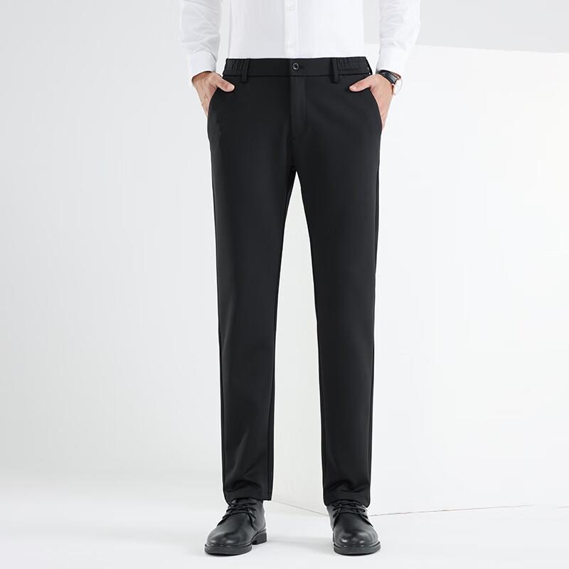 

Fengxun Men s Thickened Casual Straight-Leg Pants 38