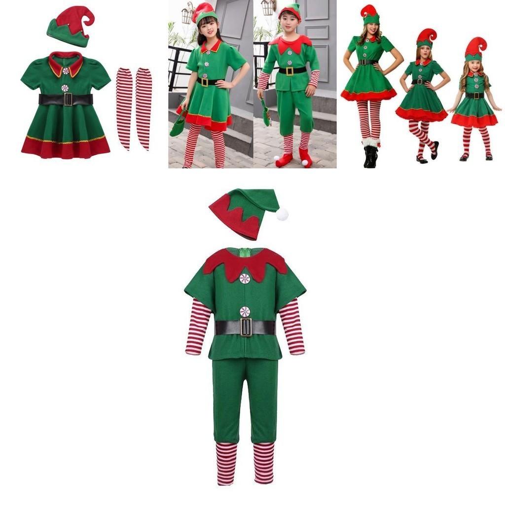 Charmantes Grünes Elfen-Weihnachtsmann-Kostümset Ideal Für Weihnachtsfeiern Und Lustige Familienaktivitäten