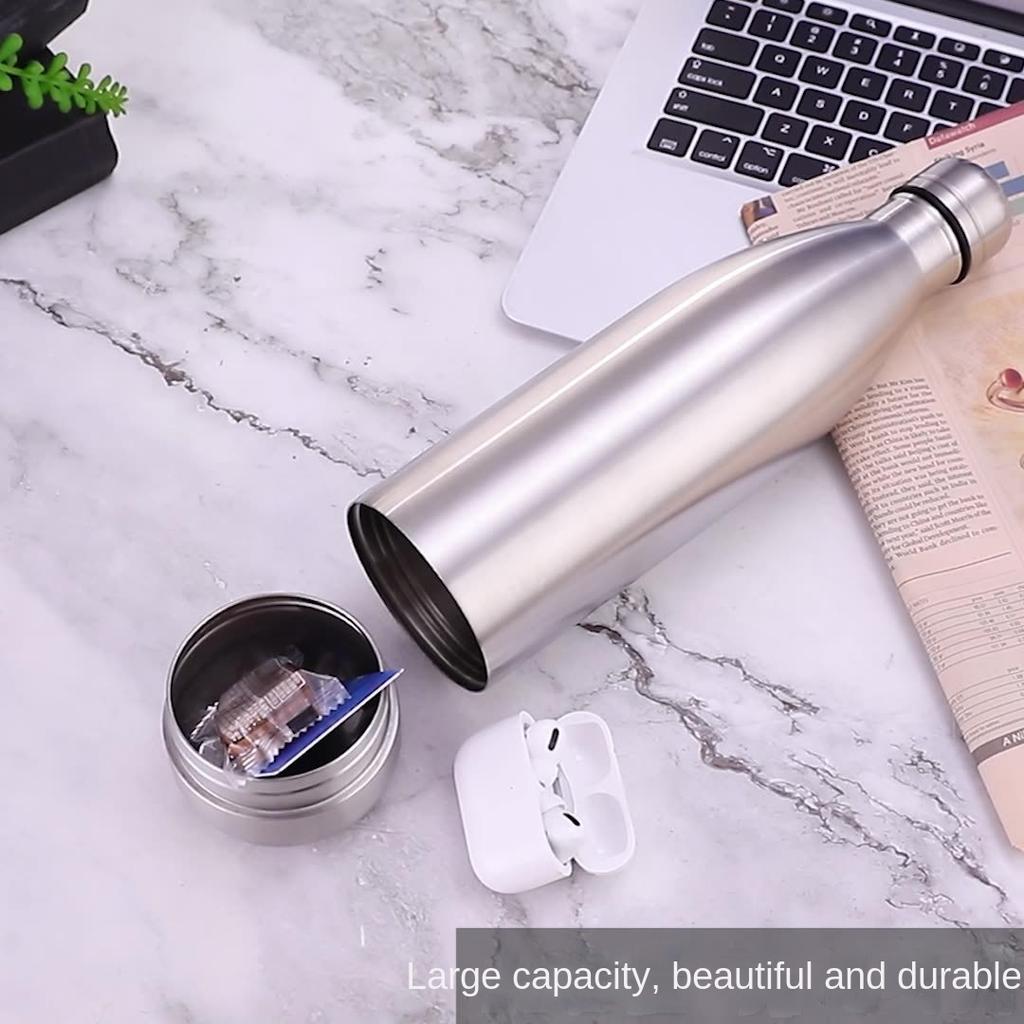 750ml Ablenkungs-Wasserflasche Tragbare Wasserflasche Geheimer Versteck Pillendose Tresor Versteck für Geld Bonus Schlüsselanhänger Box
