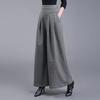 Wool Wide-Leg Pants Women's Autumn High Waist Loose Padded Pantalones Cashmere Trousers Straight Pants Female