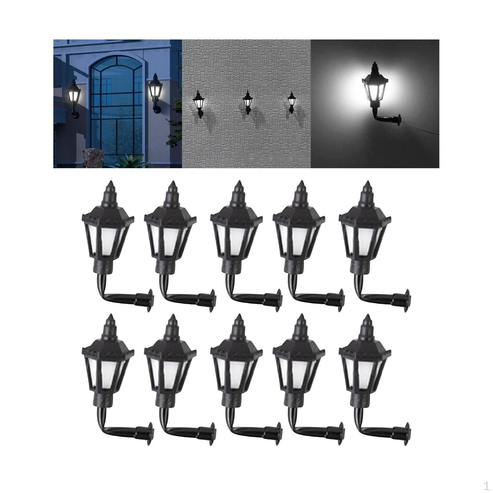 

10 шт. Подвесной светильник для железнодорожного поезда, светильники для украшения кукольного домика, моделирование 1:87 cold light