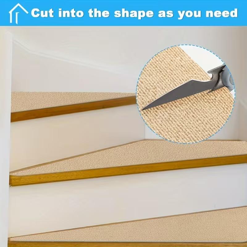1pc Non-Slip Carpet Stair Treads Mats 20x80cm Self-adhesive Machine Washable Home Improvement Decoration Products