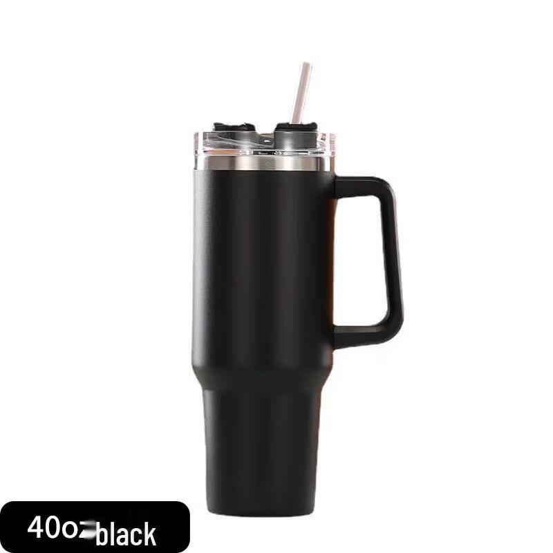 Nu Feng 40oz 304 Stainless Steel Travel Tumbler with Handle and Straw