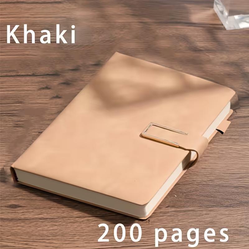 A5 Retro Notebook Soft Leather Cover 200 Pages Agenda for Students Business Office School Stationery Supplies