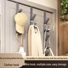Adhesive-Free Multi-Functional Vertical Clothes Hooks for Bathroom Doors