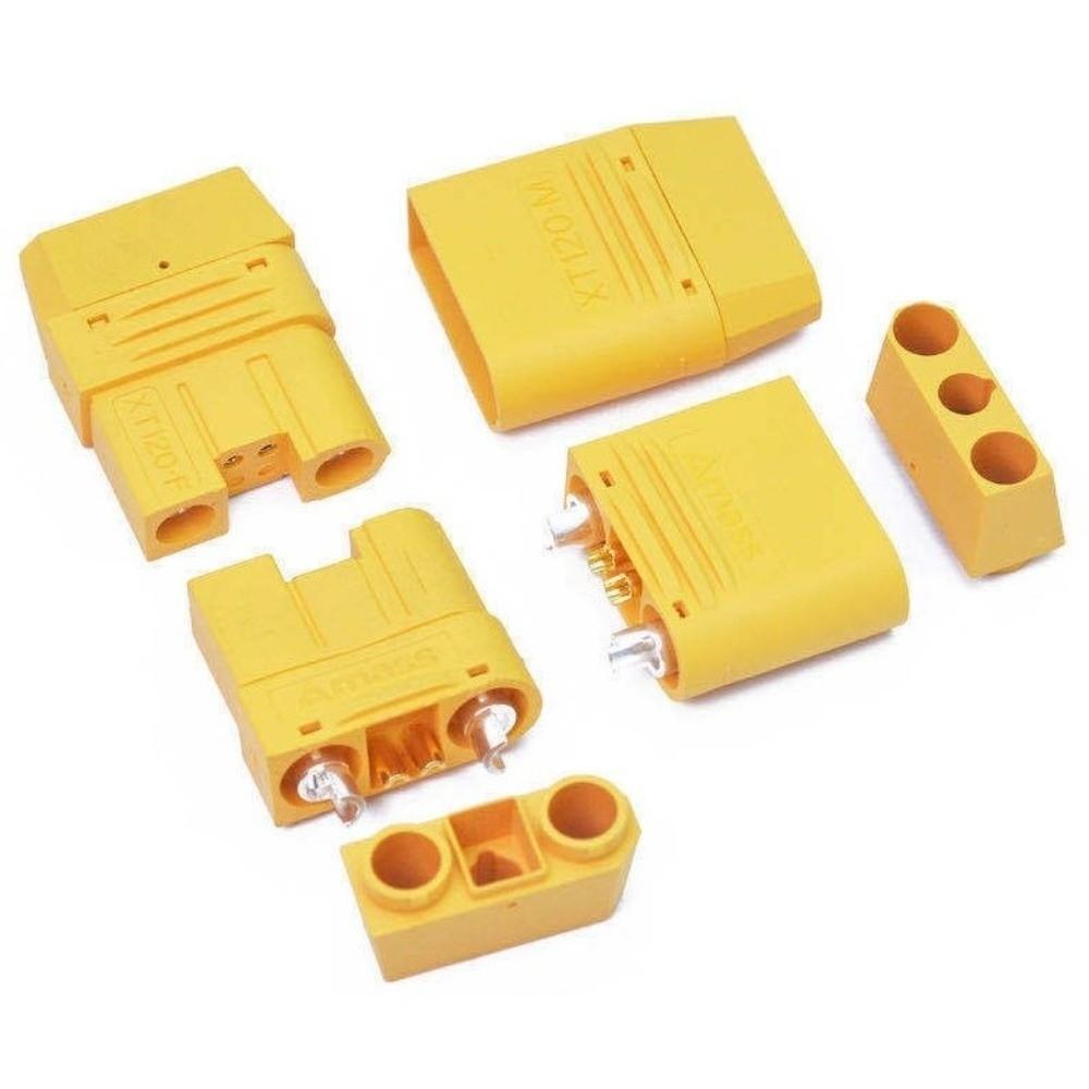 60A High Current LI Battery Connector Gold-Plated Solder Wire Connector RC Accessories