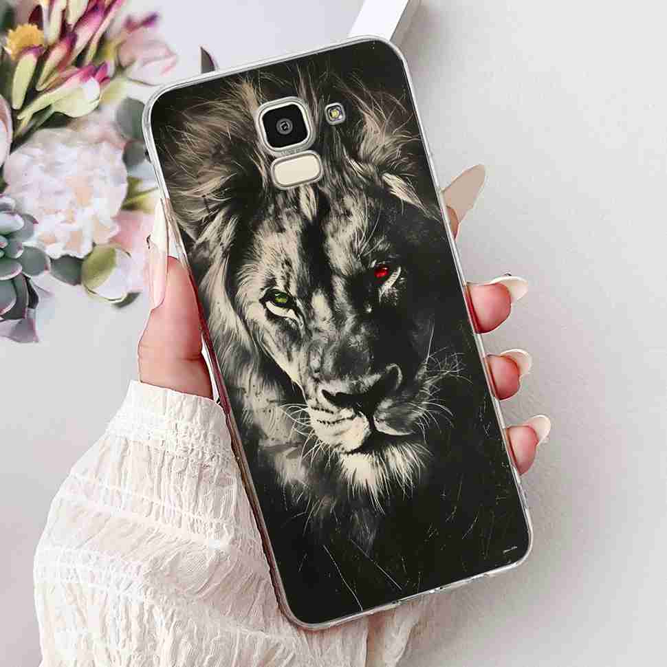 For Samsung Galaxy J6 2018 SM-J600F Case Popular Love Cool Tiger Soft Silicone TPU Cover For Samsung j6 J6 2018 Phone Shell Bag