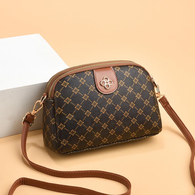 

2024 Универсальная сумка кроссбоди с двойной молнией для женщин среднего возраста - Идеально для покупок, монет и многого другого