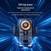 Transparent Cyberpunk Car Wireless Charger & Anti-shake LED Phone Mount