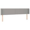 VidaXL LED Headboard Bedroom Furniture Double Bed Accessory Head of Bed Frame Interior Light Grey 3123110
