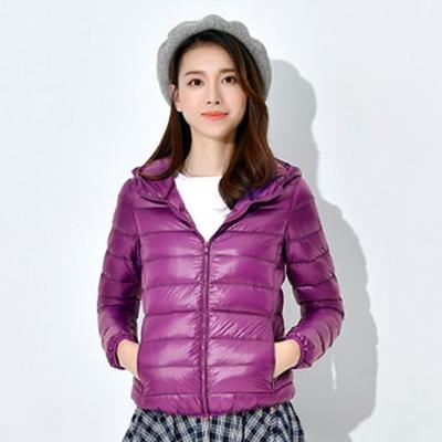 Chaqueta de plumón de talla grande europea para mujer, chaqueta de plumón de pato blanca a la moda, corta, ligera, con capucha, gruesa, cálida y delgada
