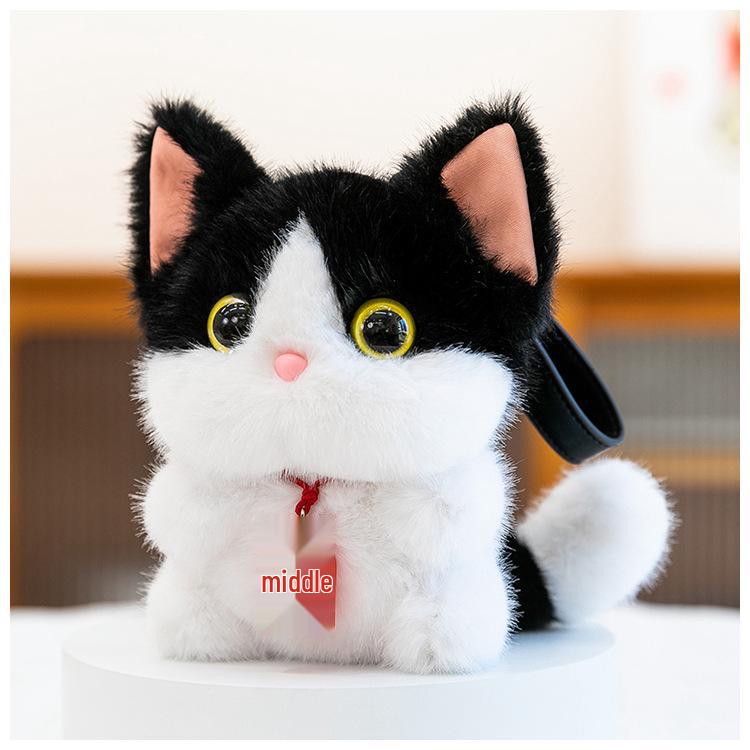 Charming Scented Mini Cat Rabbit Plush Keychain Ornament for Desk Decompression