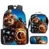 Mochila Escolar Galaxy Guard 17 Polegadas Grande Capacidade Conjunto de 3 Peças Leve Impermeável Multifuncional Mochila de Viagem
