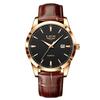 Classic Men's Watch Quartz Leather Strap Waterproof Man Wristwatches Business Casual Watches for Men Relogios Masculino+BOX