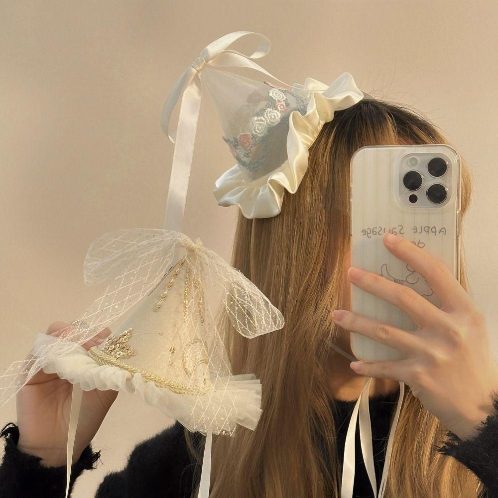 Sequin Birthday Hat Hairpin Lace Birthday Cap Lovely Birthday Crown  Children's