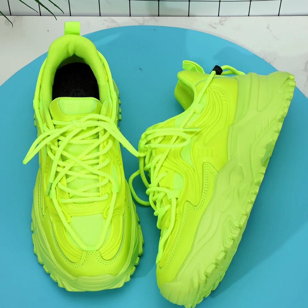 Chunky Sneakers Fashion Running Sports Shoes Women Platform Shoes Men Breathable Casual Sneakers Thick Sole Outdoor Footwear