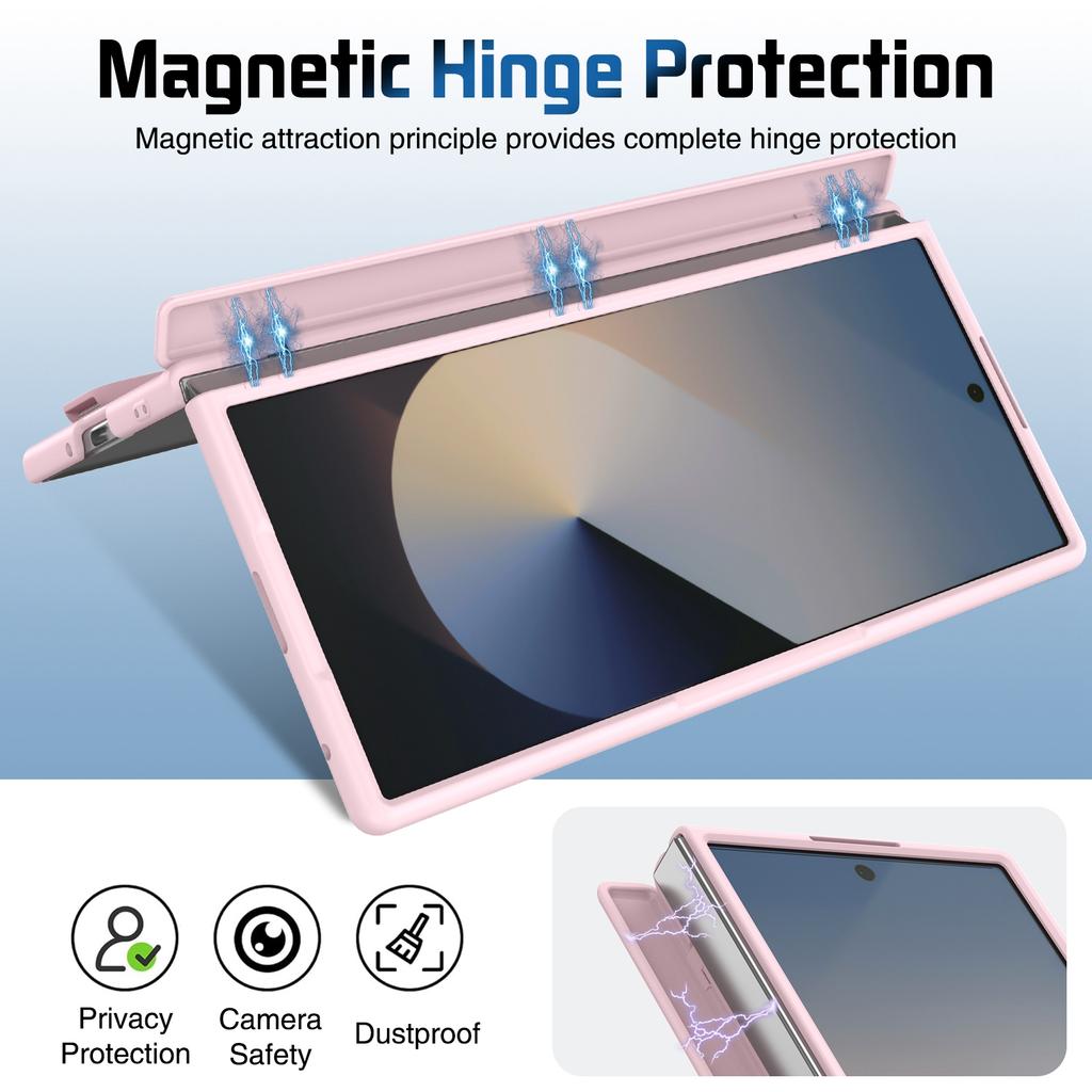 Business Wristband Magnetic Phone Case For Samsung Z Fold 7 6 5 4 3 Screen Protector Rotating Kickstand Hinge Protection Cover