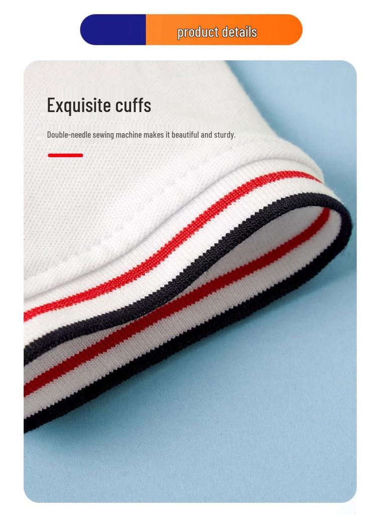 Dětské školní uniformy: Klučičí a dívčí letní polokošile, trička s krátkým rukávem, velikosti 110-190