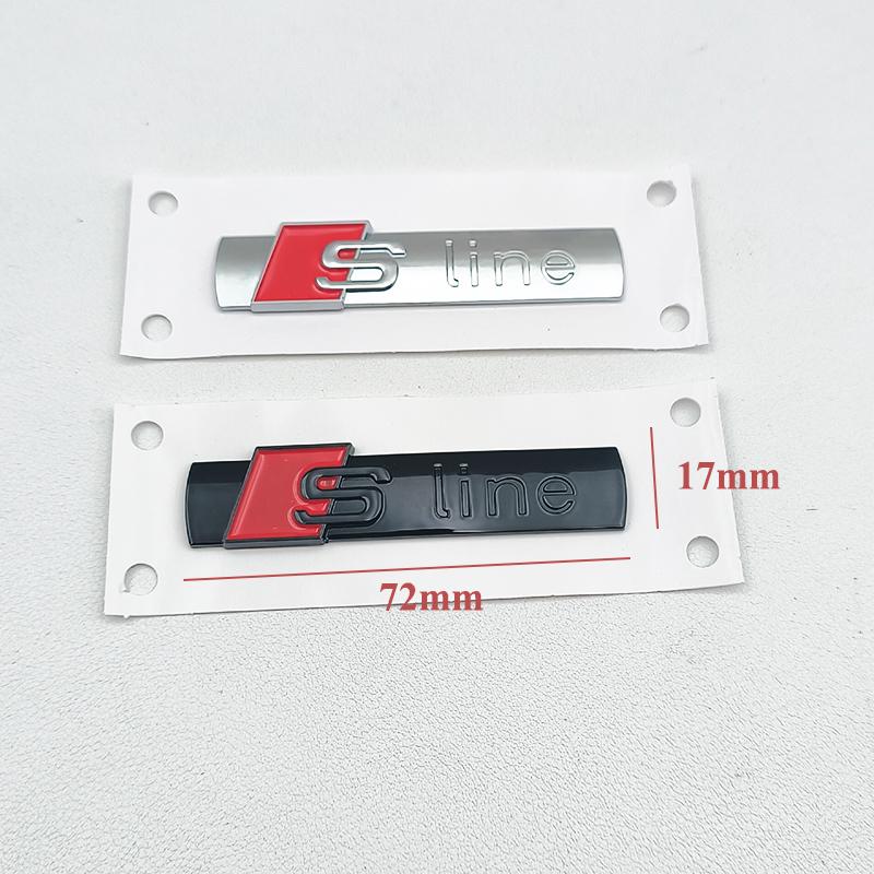 2pcs ABS S Line Logo Sline Badge Car Fender Side Emblem For  qwe12 A3 A4 A5 A6 A7 A8 A1 A2 Q2 Q3 Q4 Q5 Q7 Q8 S3 S4 S5 S6 S7 TT RS