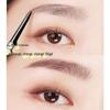 Little Gold Bar Double-Ended Eyebrow Pencil: Ultra-Fine, Waterproof, Sweatproof, Long-Lasting, No Smudge, Natural Misty Finish
