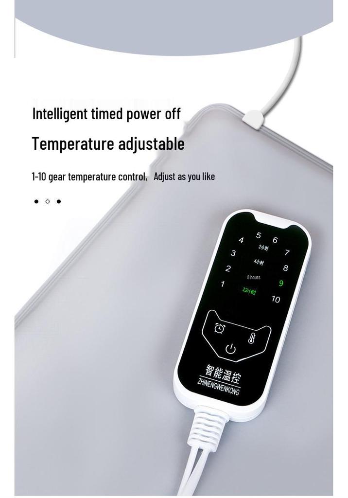 Waterproof Flame-Retardant Electric Heating Pad for Pets - Adjustable Temperature Control for Cats, Dogs, and Reptiles
