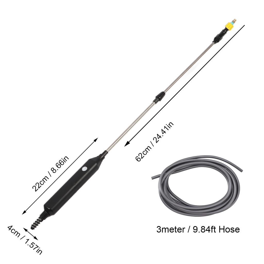 Electric Sprayer Adjustable Nozzle Battery Powered Watering Wand Auto Pumping Sprayer with Telescopic Rod for Garden Plant