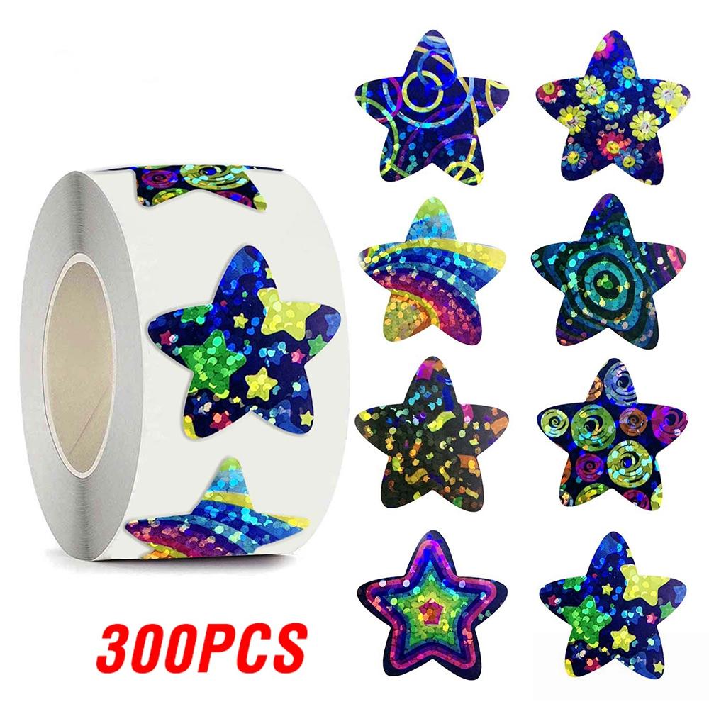 100-500pcs Color Star Sticker Birthday Wedding Gift Party Decor Seal Sticker Envelope Invitation Sticker Baking Label
